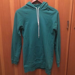 American Apparel green/teal hoodie sweatshirt